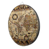 Old Wereldkaart Designer Dart Board Dartbord (Voorkant Rechts)