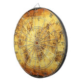 Old Wereldkaart Designer Dart Board Dartbord (Voorkant Rechts)