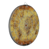 Old Wereldkaart Designer Dart Board Dartbord (Voorkant Links)