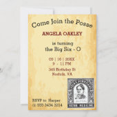 Old West 60th Birthday 🤠 Gezocht Poster Kaart (Achterkant)