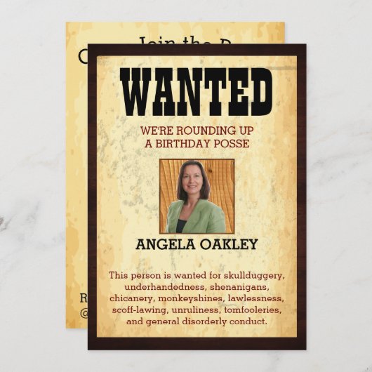 Old West 60th Birthday 🤠 Gezocht Poster Kaart (Voorkant / Achterkant)