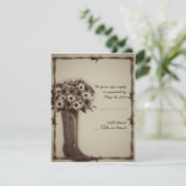Old West Boot and Bouquet  Response Card RSVP Kaartje (Staand voorkant)