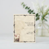 Old West Boots and Bouquets Response Card RSVP Kaartje (Staand voorkant)