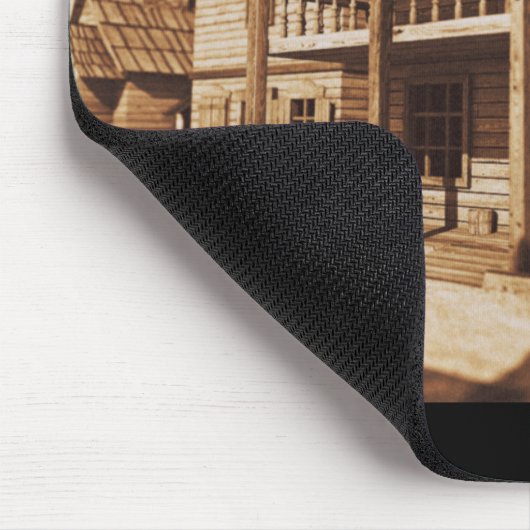 Old West "Bordertown" Mousepad Muismat (Hoek)