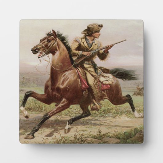 Old West Buffalo Bill 1885 w/Easel Plaque Fotoplaat (Voorkant)