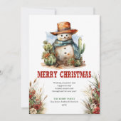 Old West Christmas greeting card printable Feestdagenkaart (Voorkant)