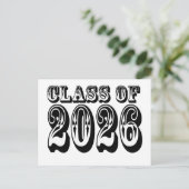 Old West Class of 2026 Graduation Briefkaart (Staand voorkant)