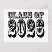 Old West Class of 2026 Graduation Briefkaart (Voorkant)