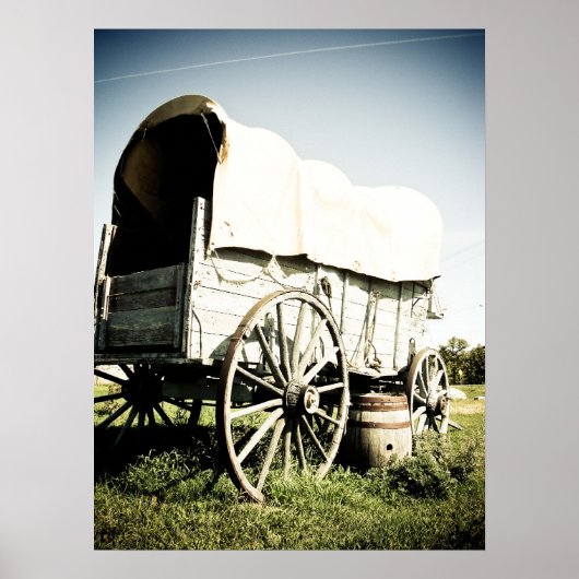 Old West Covered Wagon 04 Poster (Voorkant)