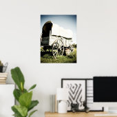 Old West Covered Wagon 04 Poster (Thuiskantoor)