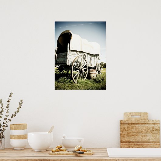 Old West Covered Wagon 04 Poster (Keuken)