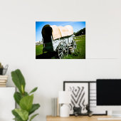 Old West Covered Wagon 2 Poster (Thuiskantoor)