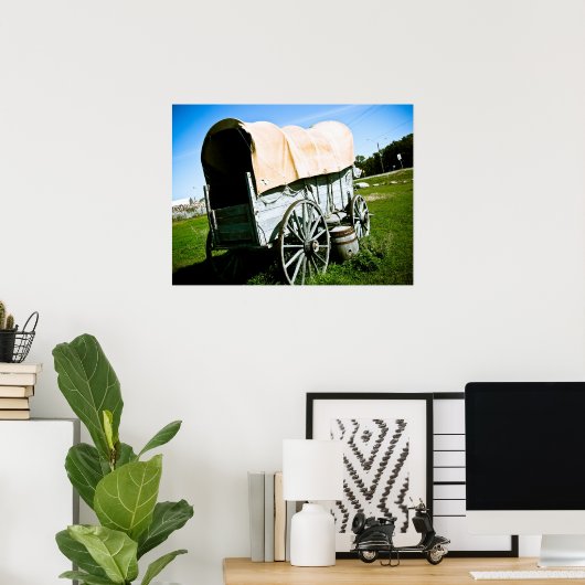 Old West Covered Wagon 2 Poster (Thuiskantoor)