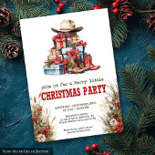 Old West Cowboy Christmas Printable Invitation Kaart
