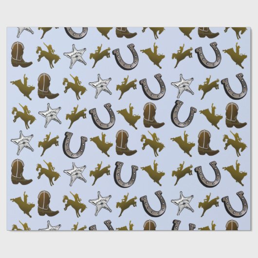 Old West Cowboy Rodeo Cadeaupapier (Vlak)