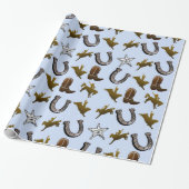 Old West Cowboy Rodeo Cadeaupapier (Uitgerold)
