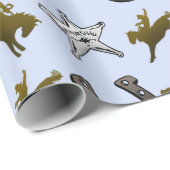 Old West Cowboy Rodeo Cadeaupapier (Rol Hoek)