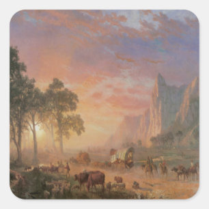  Old West Cowboys Wagon Trein Stickers