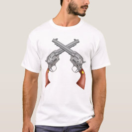 Old West Crossed Pistols Illustratie Vintage T-shirt