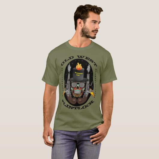 Old West "Fired Up" Flintlock T-shirt (Voorkant volledig)