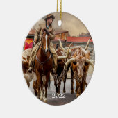 Old West, Fort Worth, Texas Ceramic Ornament (Rechts)