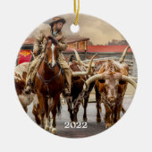 Old West, Fort Worth, Texas Ceramic Ornament (Voorkant)