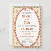 Old West Frontier bruiloft uitnodiging (Voorkant)