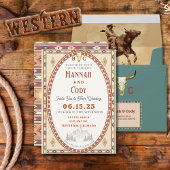 Old West Frontier bruiloft uitnodiging