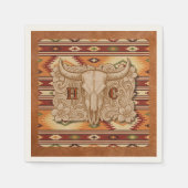 Old West Frontier Leather Patch Cocktail servet (Voorkant)