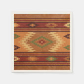 Old West Frontier Rustic Blanket Cocktail Napkin Servet (Voorkant)