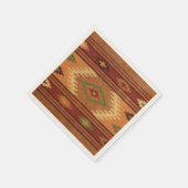 Old West Frontier Rustic Blanket Cocktail Napkin Servet (Hoek)