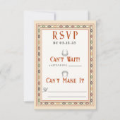 Old West Frontier Wedding RSVP Card (Voorkant)