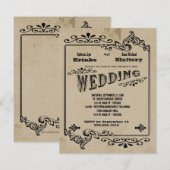 Old West Geïnspireerd  Wedding Invite Kaart (Voorkant / Achterkant)