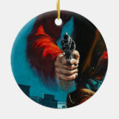  Old West Gunslinger Cowboy Keramisch Ornament (Achterkant)
