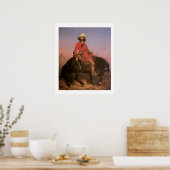 Old West Indian Scout Cowboy Art Print Poster (Keuken)