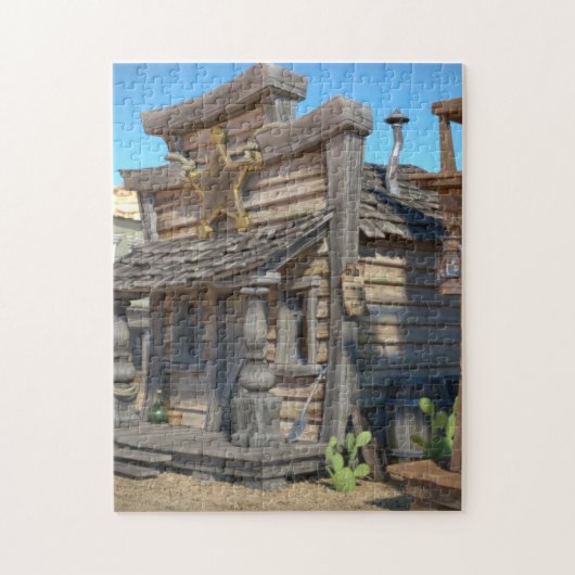 Old West Jigzaag Puzzle Legpuzzel (Verticaal)