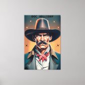 Old West Legend Doc Holliday Canvas Afdruk (Voorkant)
