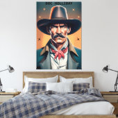 Old West Legend Doc Holliday Canvas Afdruk (Insitu (Slaapkamer))