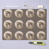 Old West Quarter Horse Sepia Brown Tissuepapier (Craft)