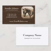 Old West Quarter Horse Sepia Brown Visitekaartje (Voorkant / Achterkant)