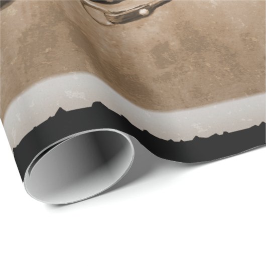 Old West Quarter Horse Sepia Cadeaupapier (Rol Hoek)