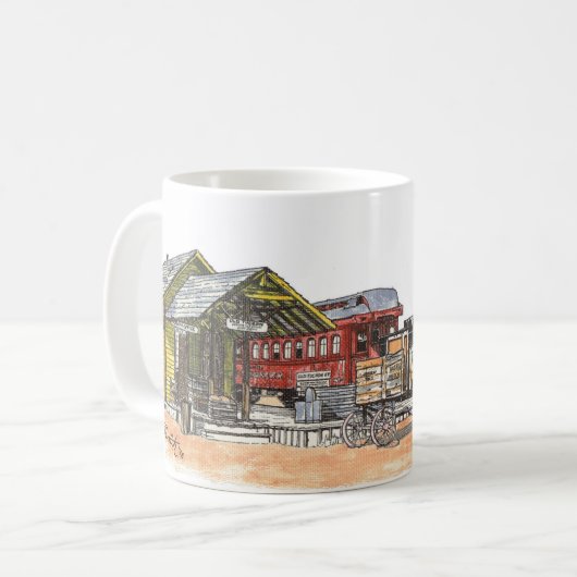 Old West Railroad Depot Koffiemok (Voorkant links)