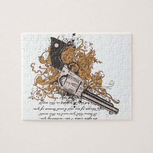 Old West Revolver Legpuzzel (Horizontaal)