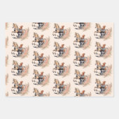  Old West Rocking Horse Baby shower Inpakpapier Vel (Voorkant)