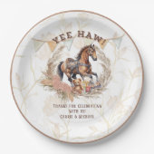  Old West Rocking Horse Baby shower Papieren Bordje (Voorkant)