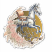  Old West Rocking Horse Baby shower Sticker (Voorkant)