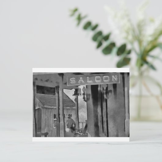 Old West Saloon Briefkaart (Staand voorkant)