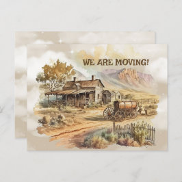 Old West Scene We zijn Moving Briefkaart