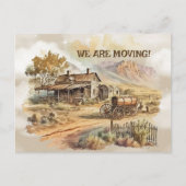 Old West Scene We zijn Moving Briefkaart (Voorkant)