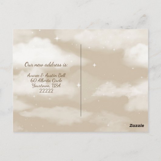 Old West Scene We zijn Moving Briefkaart (Achterkant)